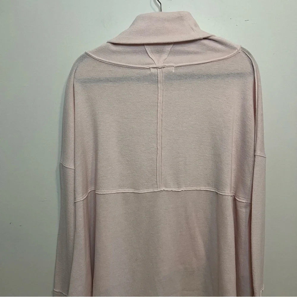 We The Free Soft Pink Cowl Neck Sweater Boho Loungewear Athleisure Indie Lounge